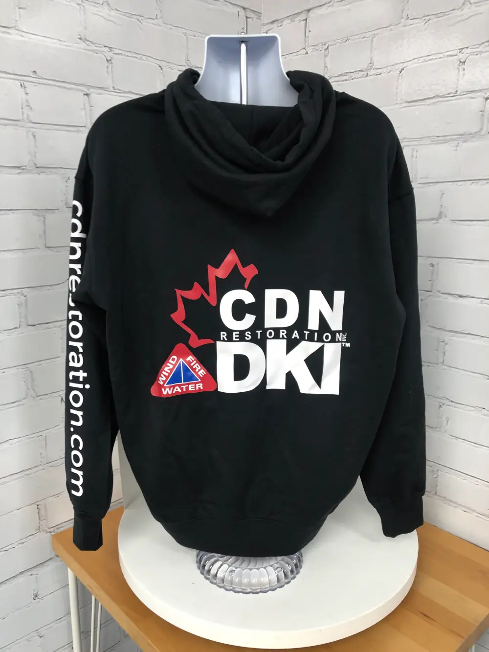 Custom Apparel - Printed Hoodies for CDN Restoration DKI by Workwear Toronto - Back